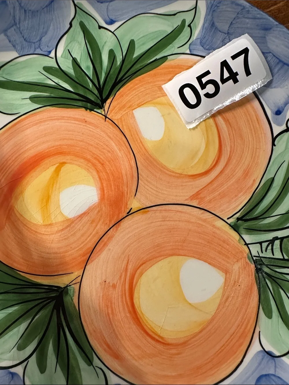 RB Alcobaca Portugal Hand Painted Fruit Plates Set of 3